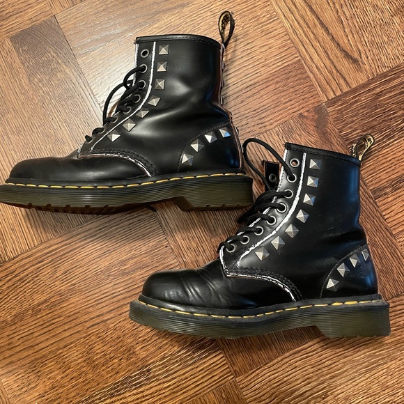 Dr. Martens Shoes - Dr. Martens 1460 Stud Leather Core Appliqué Lace Up boots